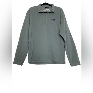 Patagonia Mens Gray Fleece Synchilla 1/4 Zip Pullover Sweater Size L Outdoor